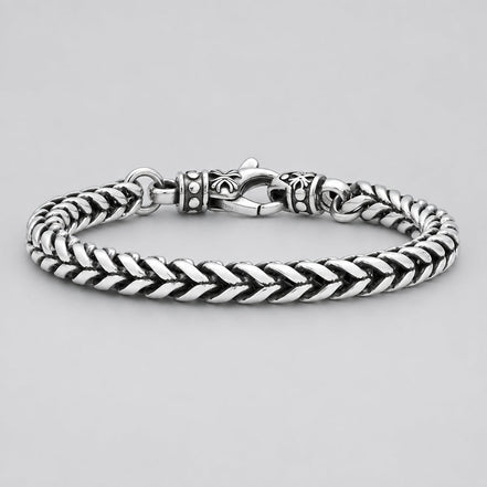 Men's Heavy Duty Wheat Chain Stainless Steel Bracelet Biker Jewelry