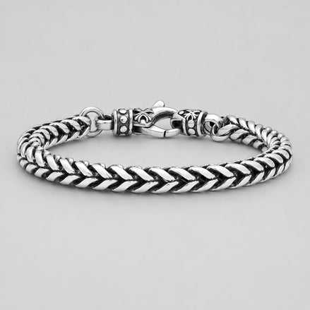 Men's Heavy Duty Wheat Chain Stainless Steel Bracelet Biker Jewelry