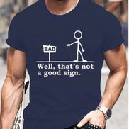 Mens Printed Casual Comfort Short-Sleeve Top