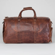 Greenwood Leather Overnight Travel Duffle Bag. Premium Weekender & Gym Companion