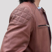 BOL Mens Alvin Lambskin Leather Jacket with Removable Hood