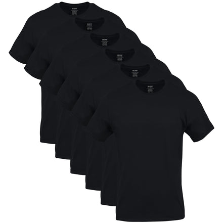GILDAN Men's Crew T-Shirts, Multipack, Style G1100, Black (6-Pack), Small 🍁 All In One Marketplace Canada