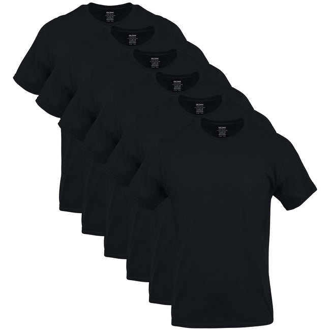 GILDAN Men's Crew T-Shirts, Multipack, Style G1100, Black (6-Pack), Small 🍁 All In One Marketplace Canada