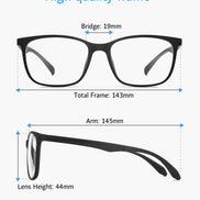 ANRRI Blue Light Blocking Glasses for Computer Use, Anti Eyestrain Lens Lightweight Frame Eyeglasses, Black, Men/Women 🍁 All In One Marketplace Canada