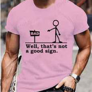Mens Printed Casual Comfort Short-Sleeve Top