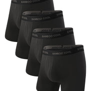 BAMBOO COOL Men’s Underwear Boxer Briefs Soft Comfortable Bamboo Viscose Underwear Trunks (4 Pack) 🍁 All In One Marketplace Canada