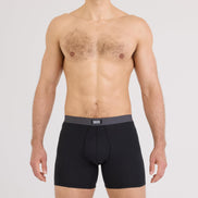 SAXX Underwear Co. Men's Core Cotton Boxer Brief Fly 3-Pack, Black/Graphite, Medium 🍁 All In One Marketplace Canada