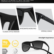 KALIYADI Polarized Sunglasses Men, Lightweight Mens Sunglasses Polarized UV Protection Driving Fishing Golf (Black/Black/Black) 🍁 All In One Marketplace Canada