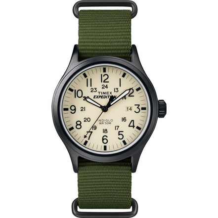 Timex Mens TW4B15500 Expedition Scout 40mm Green/Black/Cream Nylon Slip-Thru Strap Watch 🍁 All In One Marketplace Canada