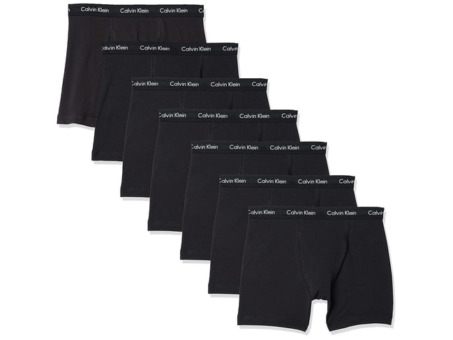 Calvin Klein Men's Cotton Stretch 7-Pack Boxer Brief, 7 Black, Large 🍁 All In One Marketplace Canada