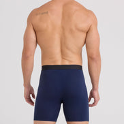 SAXX Underwear Co. Men's Core Cotton Boxer Brief Fly 3-Pack, Lake Blue/Deep Cobalt/Navy, Medium 🍁 All In One Marketplace Canada
