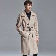 knee Herringbone Coat For Mens