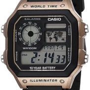Casio Men's 10-Year Battery Japanese Quartz Watch with Resin Strap, Black, 21 (Model: AE-1200WH-5AVCF) 🍁 All In One Marketplace Canada