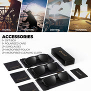 KALIYADI Polarized Sunglasses Men, Lightweight Mens Sunglasses Polarized UV Protection Driving Fishing Golf (Black/Black/Black) 🍁 All In One Marketplace Canada