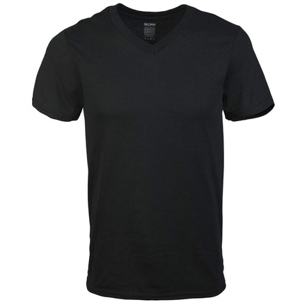 Gildan Men's V-Neck T-Shirts, Multipack, Style G1103, Black/Sport Grey/Charcoal/Military Green (5-Pack), Large 🍁 All In One Marketplace Canada