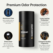 MANSCAPED® UltraPremium Deodorant, Aluminum-Free Clear Formula, Soft and Comfortable with Cologne-Quality Fragrance for Under Arm Odor Protection, 2.65 oz Stick (1 Pack) 🍁 All In One Marketplace Canada