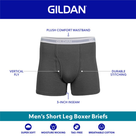 Gildan Men's Underwear Boxer Briefs, Multipack, Mixed Blue (5-Pack), X-Large 🍁 All In One Marketplace Canada