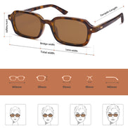 SOJOS Trendy Rectangle Polarized Sunglasses Womens Mens, Small Retro Fashion Thin Slim Square Sunnies SJ2610, Brown Tortoise/Brown 🍁 All In One Marketplace Canada