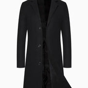 Men's Casual Extended Above The Knee Woolen Trench Coat