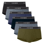 Hanes Mens 6-pack Exposed Waistband Mid-rise Briefs-underwear, White/Black, Small US 🍁 All In One Marketplace Canada