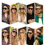SOJOS Retro Thick Polarized Aviator Sunglasses for Women Men, Large Trendy Bold Square Pilot Shades SJ2385, Brown Tortoise/Brown 🍁 All In One Marketplace Canada