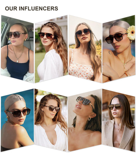 SOJOS Retro Aviator Sunglasses for Women Men,Trendy Rectangle Womens Mens Shades Sun Glasses SJ2202 Tortoise Frame Brown Grading Lens 🍁 All In One Marketplace Canada