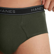Hanes Mens 6-pack Exposed Waistband Mid-rise Briefs-underwear, White/Black, Small US 🍁 All In One Marketplace Canada