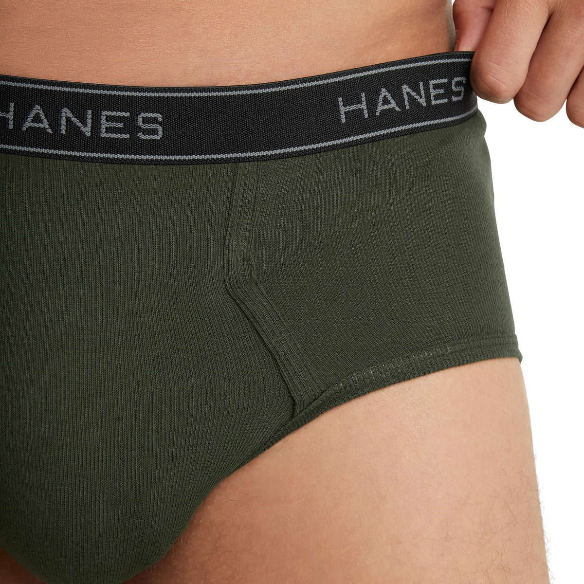 Hanes Mens 6-pack Exposed Waistband Mid-rise Briefs-underwear, White/Black, Small US 🍁 All In One Marketplace Canada