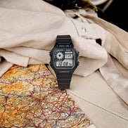 Casio Men's Classic Japanese-Quartz Watch with Resin Strap, Black, 21 (Model: AE1200WH-1A) 🍁 All In One Marketplace Canada