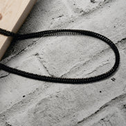 ABASI BLACK: Black Carbon Chunky Link Chain
