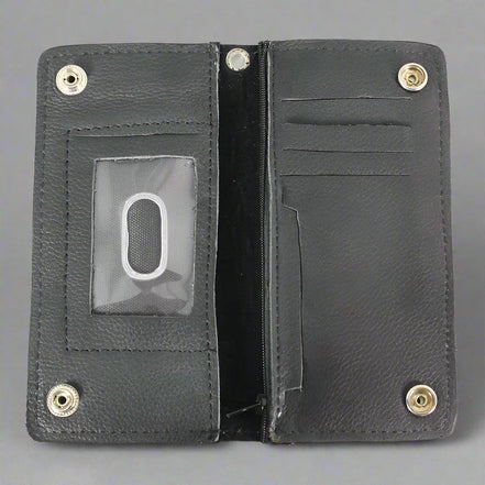 BOL Men's Chrome Plated Bifold Leather Wallet