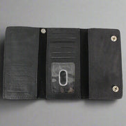 BOL Men's Chrome Plated Trucker Leather Trifold Wallet
