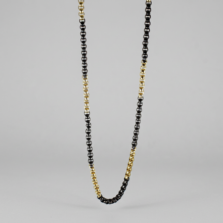 Men's Two Tone Chain Necklace | Stainless Steel