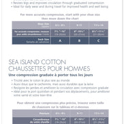 Sigvaris 190 Sea Island Cotton Compression Socks 15-20 mmHg Calf High for Men Closed Toe
