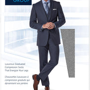 Sigvaris 190 Sea Island Cotton Compression Socks 15-20 mmHg Calf High for Men Closed Toe
