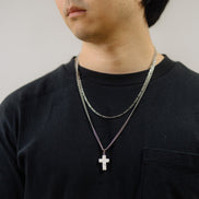18K Men's Figaro Chain Necklace 3MM | Waterproof Jewelry