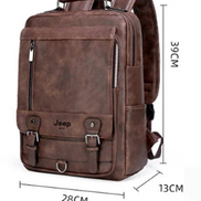 Large Leather Backpack for Men