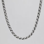 SteelTime Men's Oxidized Stainless Steel Fancy Link Chain Necklace