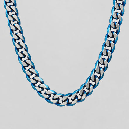 Steeltime Men's Cuban Link Chain Necklace | Oxidized Stainless Steel
