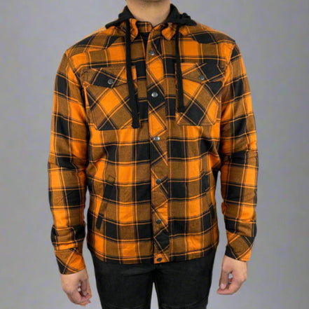 Men’s Armored Shirt with Removable Hoodie