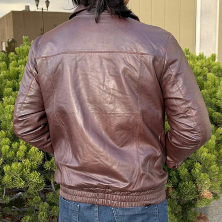 BOL Men's Ting Bomber Lambskin Leather Jacket