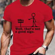 Mens Printed Casual Comfort Short-Sleeve Top