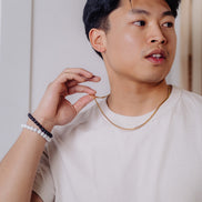 18K Men's Cuban Chain Necklace 3MM | Waterproof Jewelry