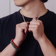 18K Men's Herringbone Chain Necklace 4MM | Waterproof Jewelry