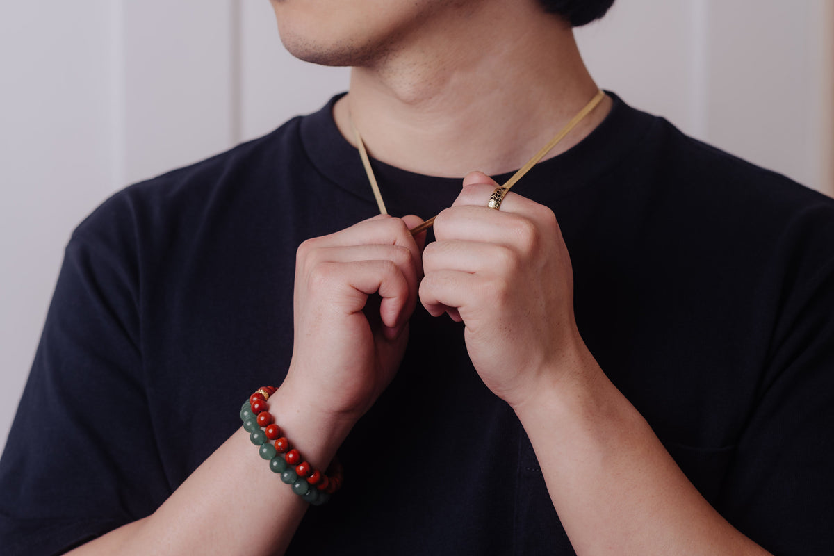18K Men's Herringbone Chain Necklace 4MM | Waterproof Jewelry