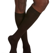 Sigvaris 220 Sea Island Cotton Compression Socks 20-30 mmHg Calf High for Men Closed Toe